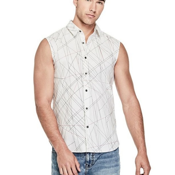 NWT G BY GUESS NORWALK SHORT SLEEVE SHIRT SZ S - Picture 2 of 5